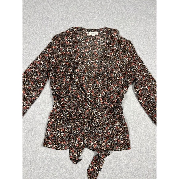 Max Studio Women's Peplum Long Sleeve Blouse Floral B/W 2-Pack Combo Size S - Picture 5 of 10